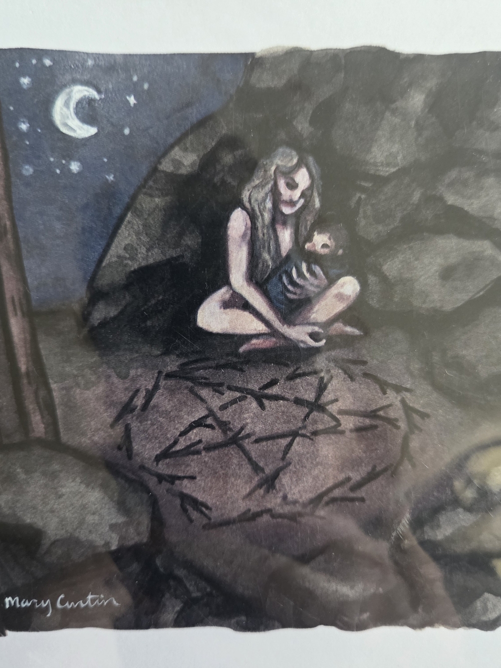 Mary Curtin Surreal Moonlit Mother Artwork Dark Fairytale Art Print